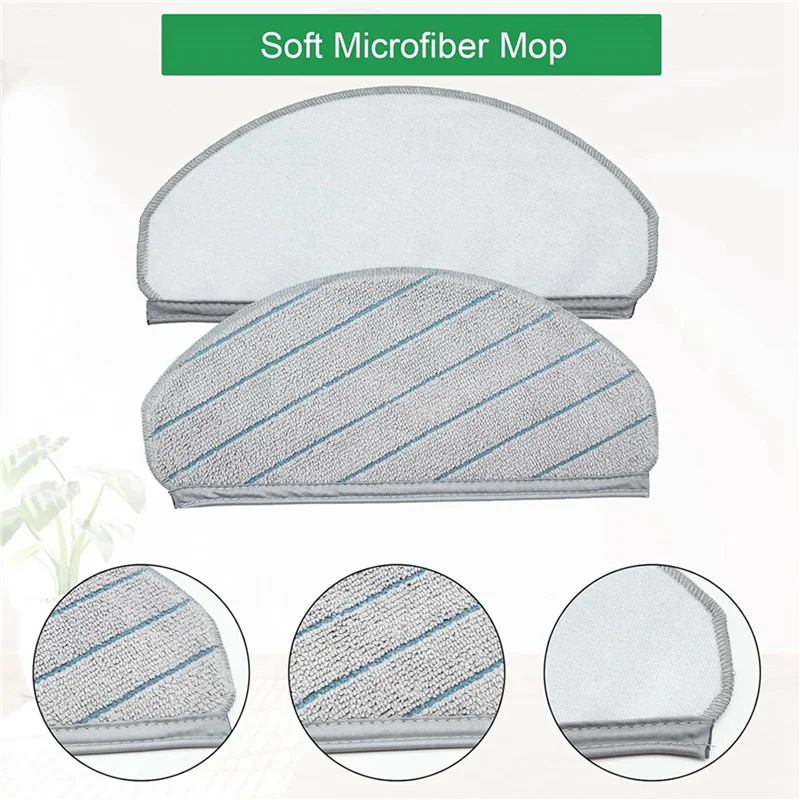 ABNL 2 juegos para Ecovacs Deebot N20 Plus, N20, N20 Pro Plus Robot aspirador Cepillo Lateral principal filtro Hepa paño de mopa