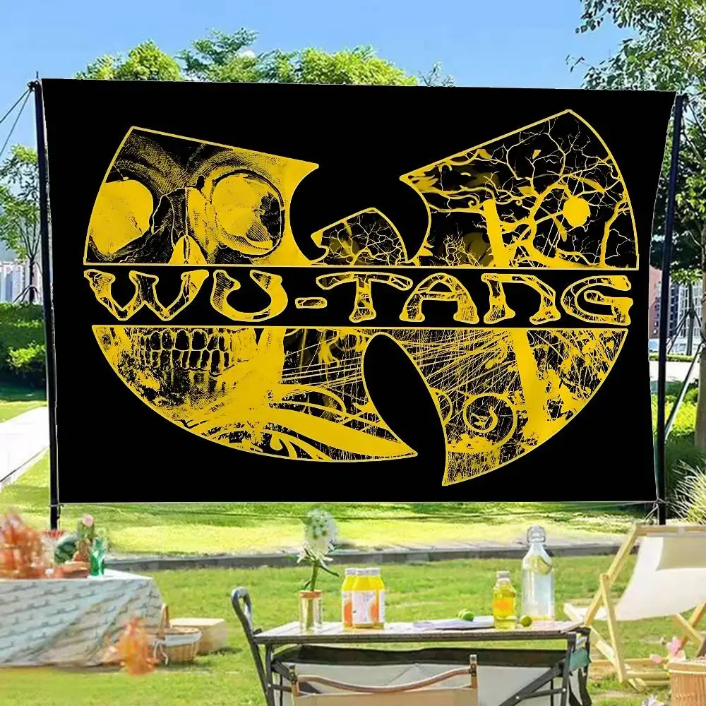 Classic Hip-Hop Group W-Wu-Tang DIY Flag For Family Group Photo Living Room Home Dorm Decor Wall Art Decor Banner