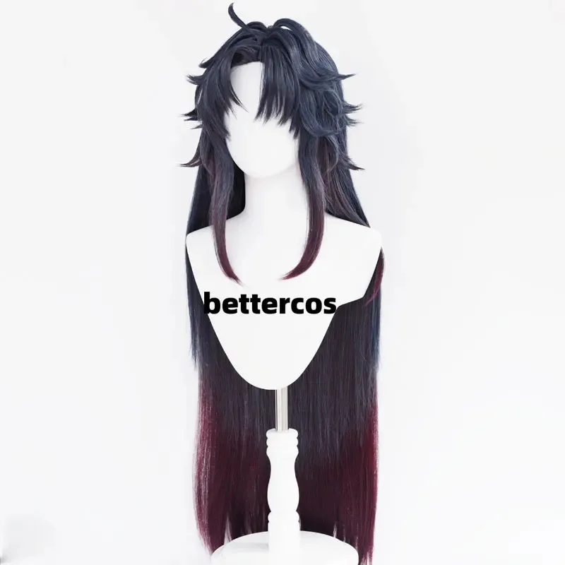 2025 22-Spiel Honkai Star Rail Blade Langer blauer Farbverlauf Dunkelrot Hitzebeständiges Haar Synthetische Cosplay + Perücke
