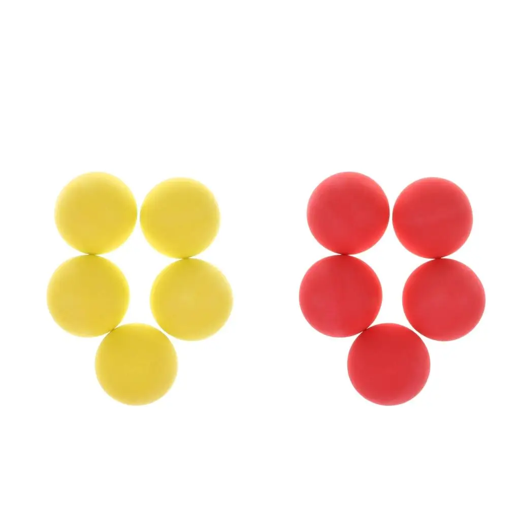 10 piezas de esponja EVA que rebota la pelota mascotas perro gato saltando juguete - amarillo / rojo