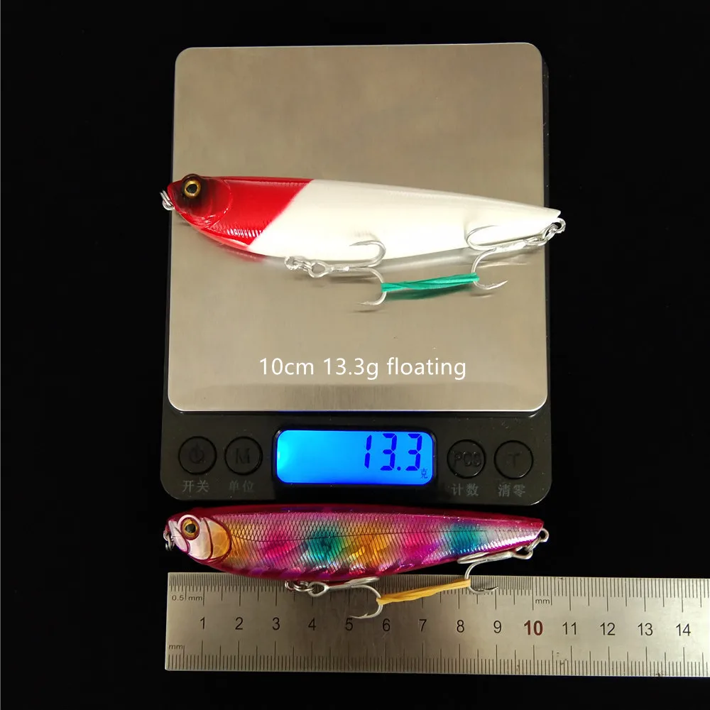 1PC 10cm 13g Pencil Profession Top Water Hard Fishing Lure Dog Walk Trout Small Hard Swimbait Wobblers