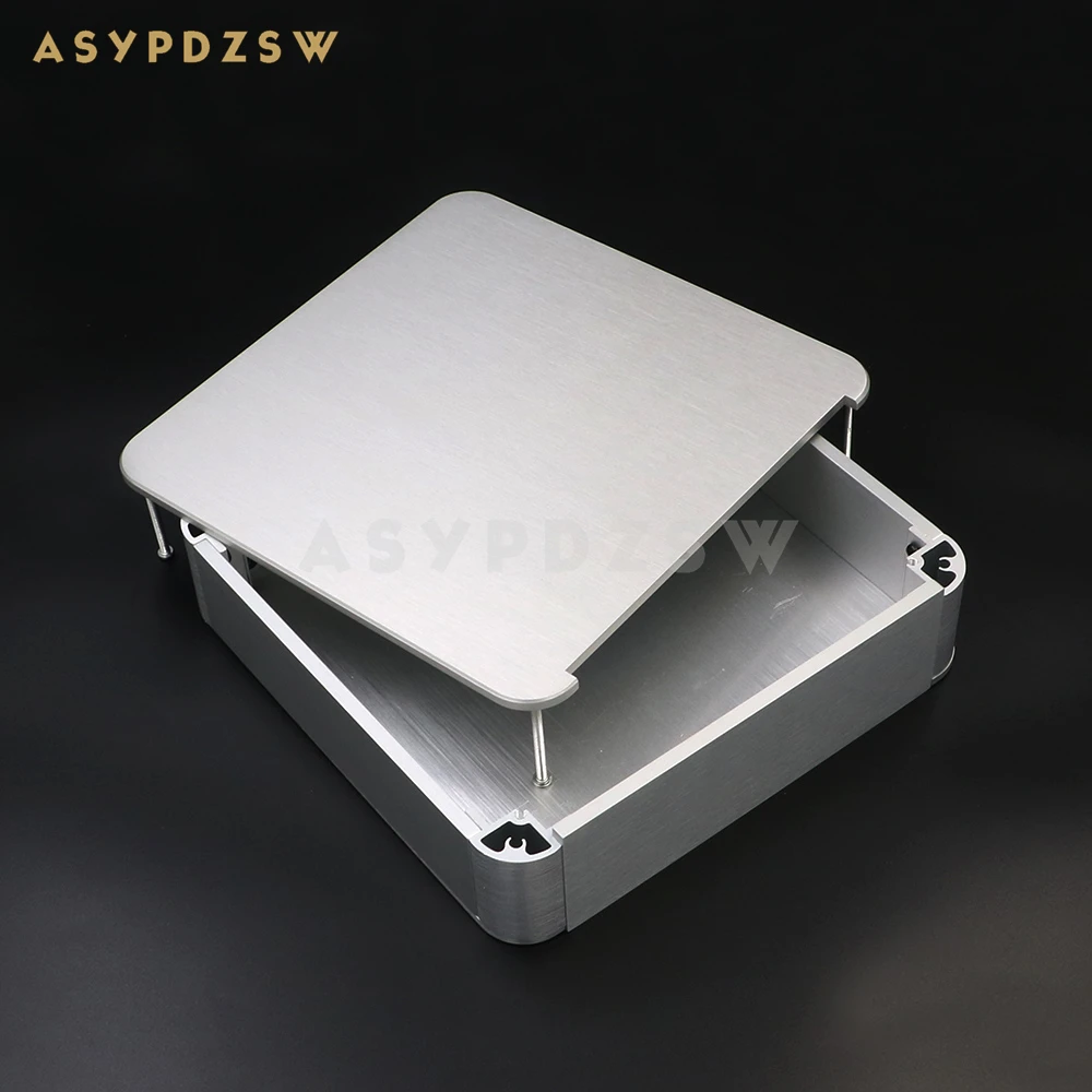 BZ2205R حاوية مستديرة من الألومنيوم بالكامل AMP هيكل Preamp DAC/PSU صندوق 214*214*55
