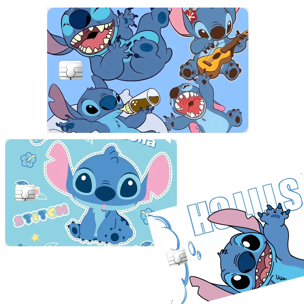 Stitch Card Sticker Cartoon Student Patch Bank Card Patch School Car Subway Lunch Documents Tags Paster Bank Card Decals Gift