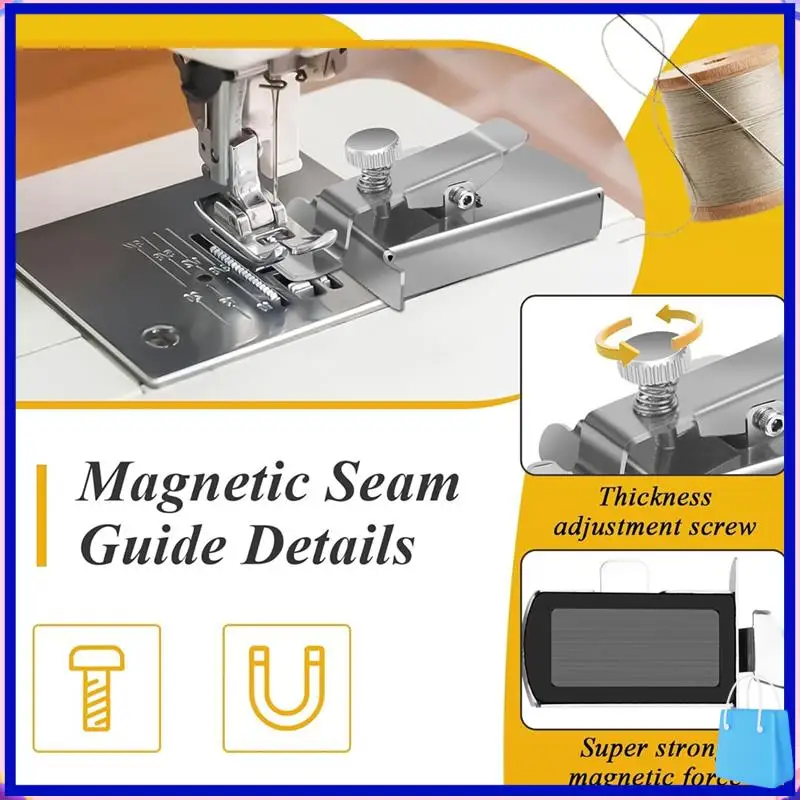 

Customer Favorite 9Pcs Sewing Rolled Hemmer Foot Singer With Magnetic Seam Guide 3-10 Mm Wide Rolled Hem Pressure Foot