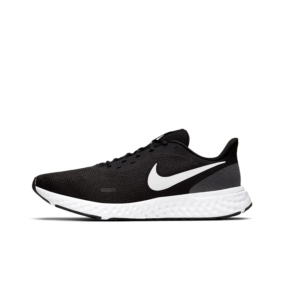 Nike REVOLUTION 5 Slip Resistant Lightweight Low top Carbon Plate Casual City Commuting Running Shoes Men's Black BQ3204-002