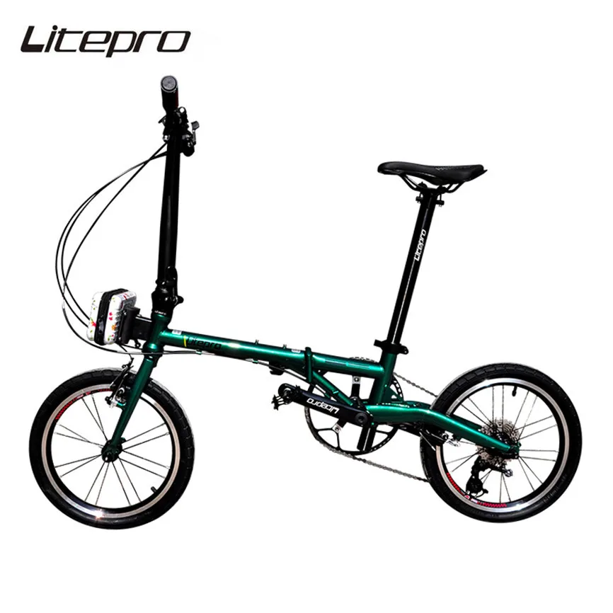 JKLitepro Litepro LP1611 16 Inch BMX Folding Bike Aluminum Alloy Foldable Frame Shimano 10/11 Speed Mini Modified Bicycle