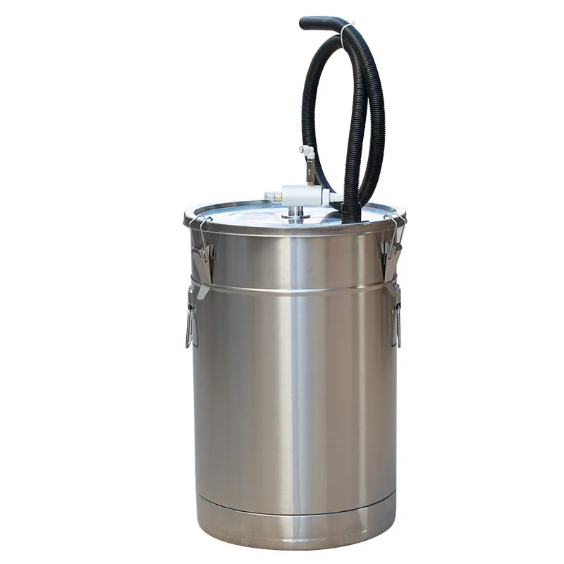 Stainless Steel Powder Hopper for Electrostatic Powder Coating Machine, Small Powder Bucket with Fluidizing Plate