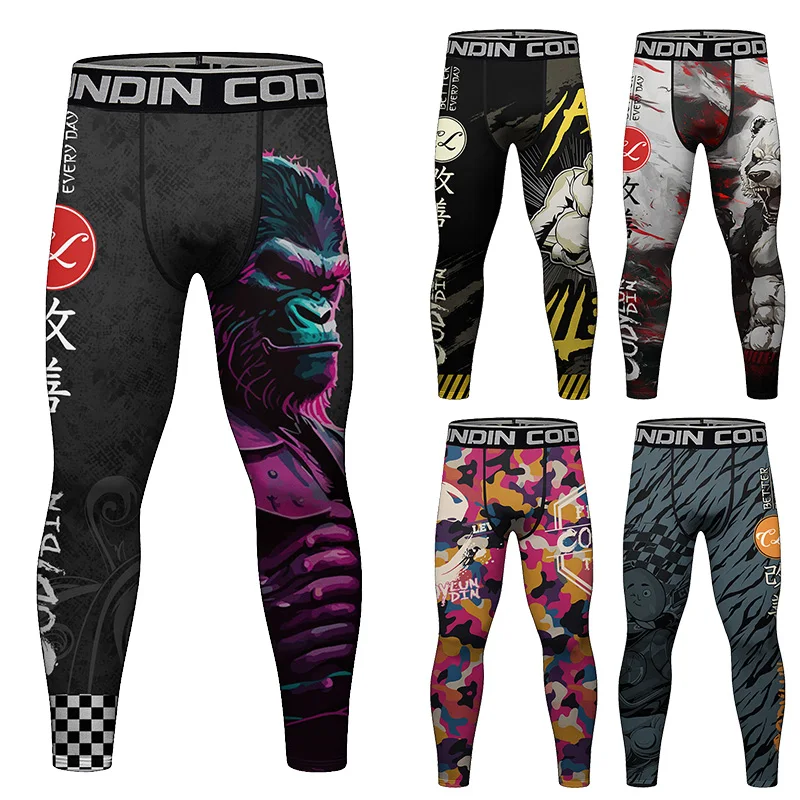 New Quick Drying Sportswear Compression Clothing Fitness Tights Workout Training Jogging Sports Trousers Compression Sport Pants