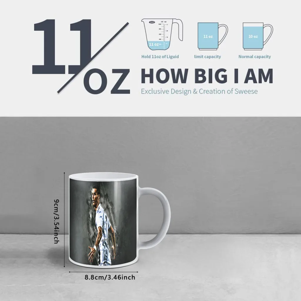 CR7 Cristiano Ronaldo Magic Mug Changing Color Mug Coffee Tea Mug Temperature Color Changing Heat Sensitive Cup