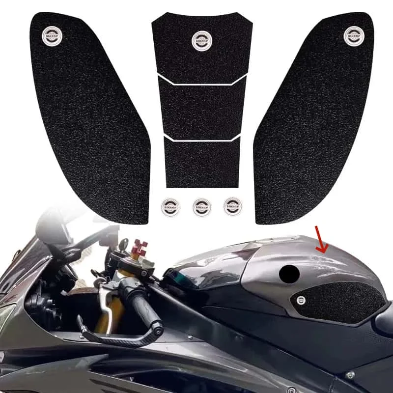 Motorcycle Sticker Tank Non Slip Tank Traction Side Pad Protective Decal for YAMAHA R6 2004-2016
