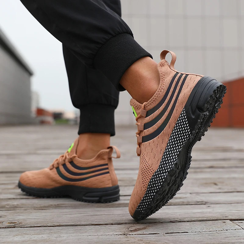 Sneakers for Men Casual Outdoor Comfortable Mesh Hiking Sports Soft Sole Anti Slip Fashion Black Tennis Vulcanized Jogging Shoes