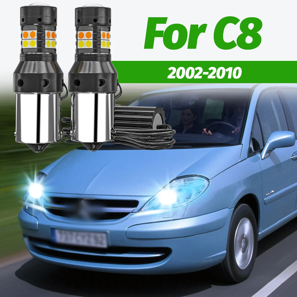 

2pcs Dual Mode Turn Signal+Daytime Running Light Accessories LED DRL For Citroen C8 2002-2010 2003 2004 2005 2006 2007 2008 2009