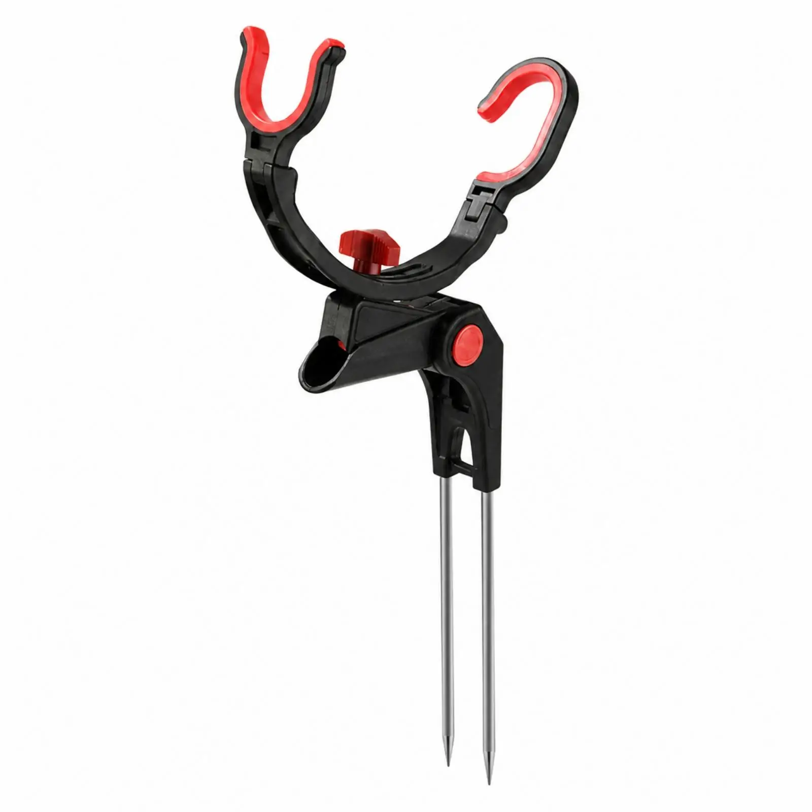 Fishing Rod Holder Stand with Directional Swivel for Shore Fishing Rod Support Rack Adjustable Ground Stake Mount