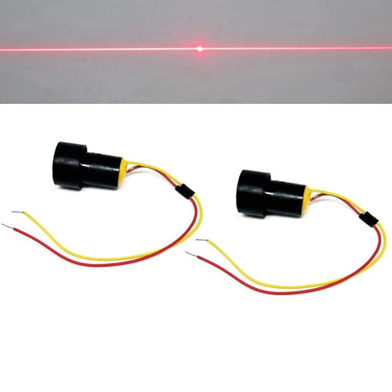 2pcs High Brightness 635nm 5mW Red Line Level Marking Laser Module Long Time Woking Mini LED