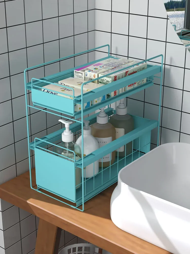 Shelf storage shelf table top household pull-out cabinet articles storage shelf