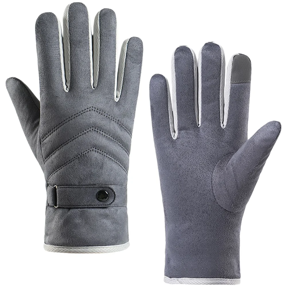 Interactive Gloves for Winter For Skiing Motorcycle Riding Windproof Warm Insulated Oxford Cloth with Grip Palm