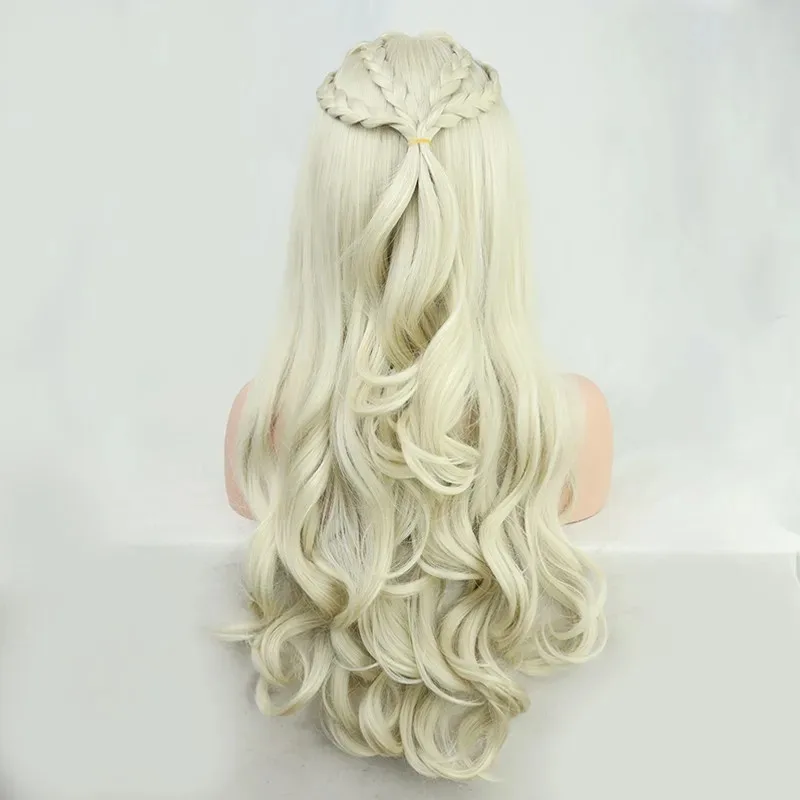 Косплей [Бесплатный человек] Игра прав Дракон Мать Cos парик Лед и огонь Дейенерис Таргариен