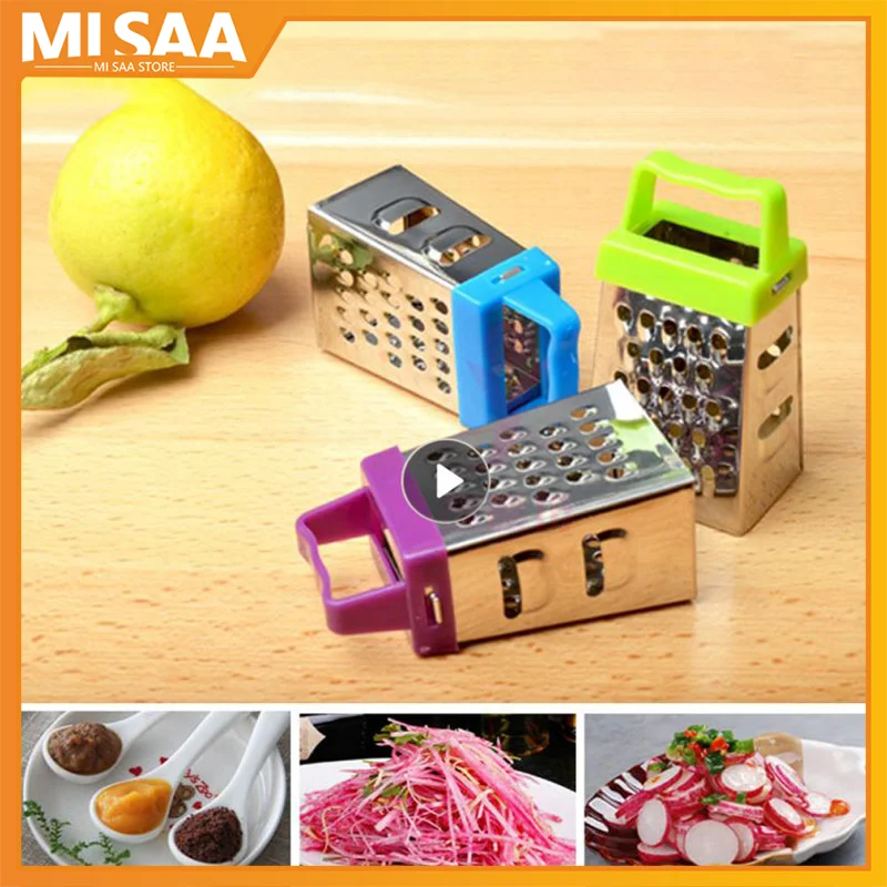 Stainless Steel Mini Four Sided Grater Planer Multifunctional Peel Cutter Fruit Ginger Garlic Grater Cooking Kitchen Accessories