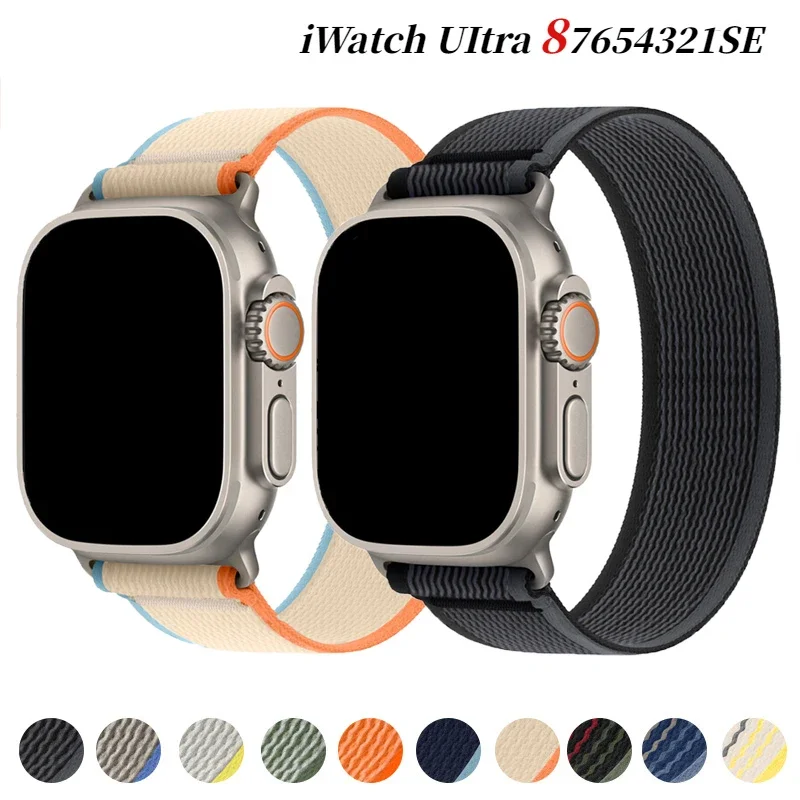 Trail Loop for Apple Watch Ultra Band 44mm 45mm 49mm Correa for iWatch Strap Series 8 7 Se 6 5 4 3 Bracelet 41mm 40mm Bracelet