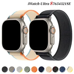 アップルウォッチ用トレイルループ、ウルトラバンド、iwatchシリーズ8、7、se、6、5、4、3、44mm、45mm、49mm、41mm、40mm