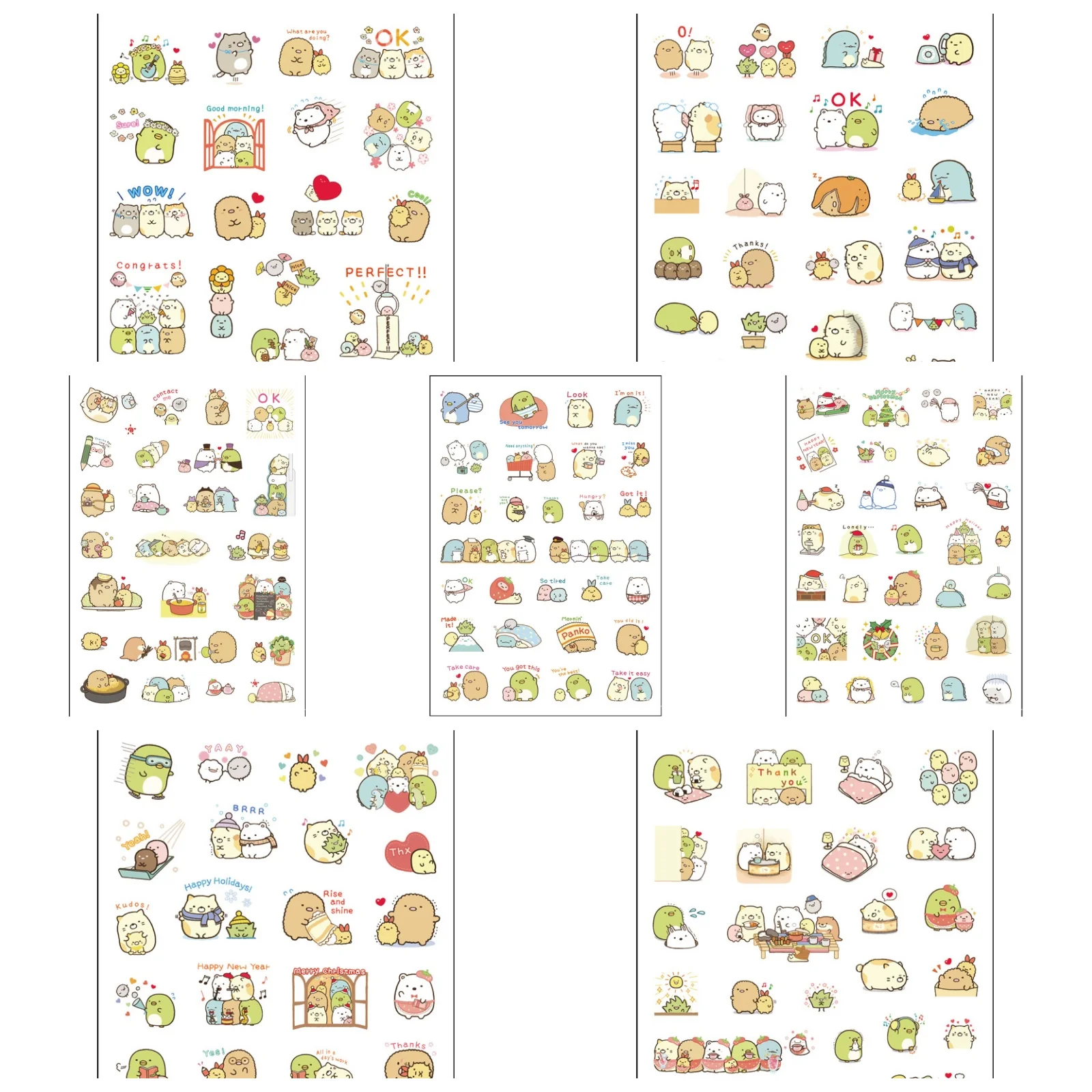 80 pcs/lot Creative Corner Creatures Stickers Cute Scrapbooking DIY Diary Decorative Sealing Sticker Album Stick Label