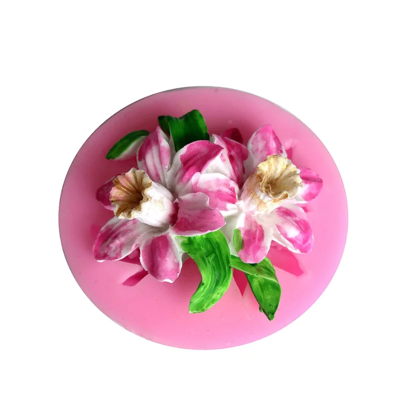 Petunia leaf flower silica gel mold sugar cake baking mold gypsum manual mold