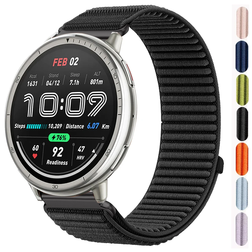 �y�Z�[�����z18mm 20mm 22mm �i�C�����X�g���b�v Amazfit Active 2/Balance 2/T-Rex3 Pro/GTR 4 �X�|�[�c�ʋC���o���h Samsung Galaxy Watch 7 6 5 4 3�Ή�