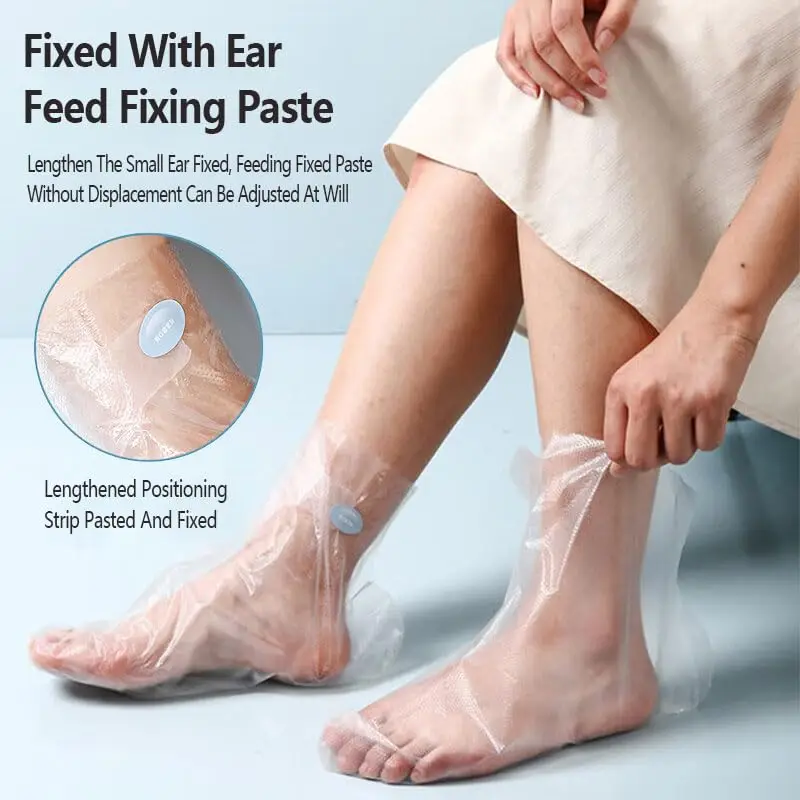 200/100 Uds. Revestimientos de baño de parafina-cubiertas de plástico desechables para pies para Spa hidratante, calcetines para el cuidado de los pies de mujer, forros de calcetines