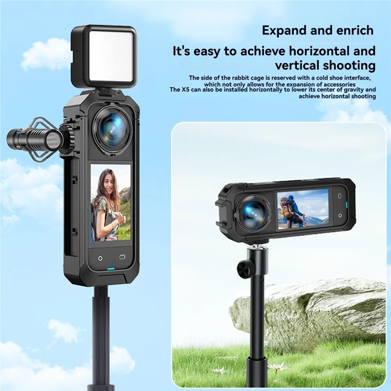 A72T ل Insta360x5 واقية هيكل الكاميرا الإطار الحال بالنسبة ل Insta 360 مكافحة سقوط عمل إطار الكاميرا كاميرا جبل الملحقات