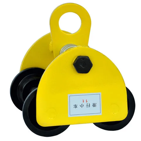 Hand in hand push sports car I-beam pulley peach walking monorail track lifting pulley cat head crane 2 wheels