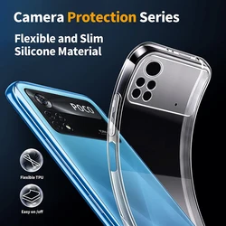 New Camera Protection Crystal Ultra Thin Silicone Phone Case For Xiaomi POCO X4 Pro 5G Case Poco M4 Pro 4G Soft Clear Case