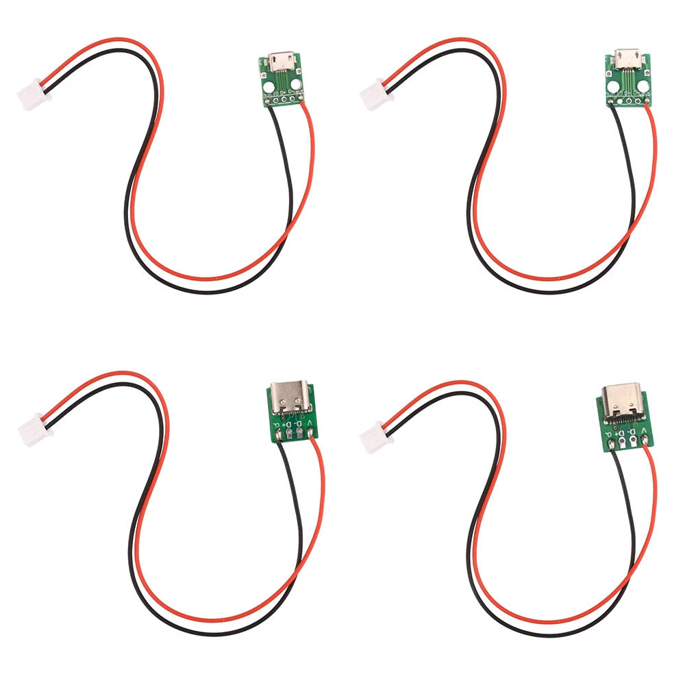 

Type-c PCB with cabel Converter Adapter Micro USB to DIP female connector Breakout Board Power Interface Test Module