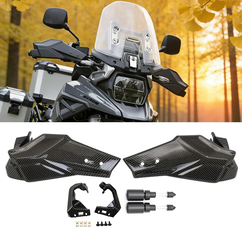 Carbon/Black Hand Guards Handlebar Handguard Hand shield Guard For Suzuki V-Strom DL1050 XT 1050 DE 1050DE ADV 2020-2025
