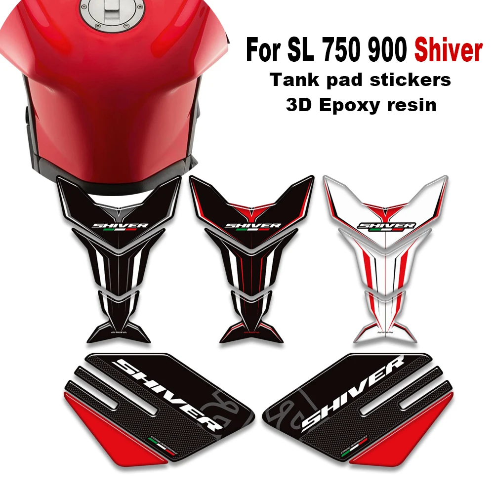 

Motorcycle Tank Pad Side Grips Gas Fuel Oil Knee Protector 3D Stickers Decals For Aprilia SL 750 900 Shiver 2018 2019 2020 2022