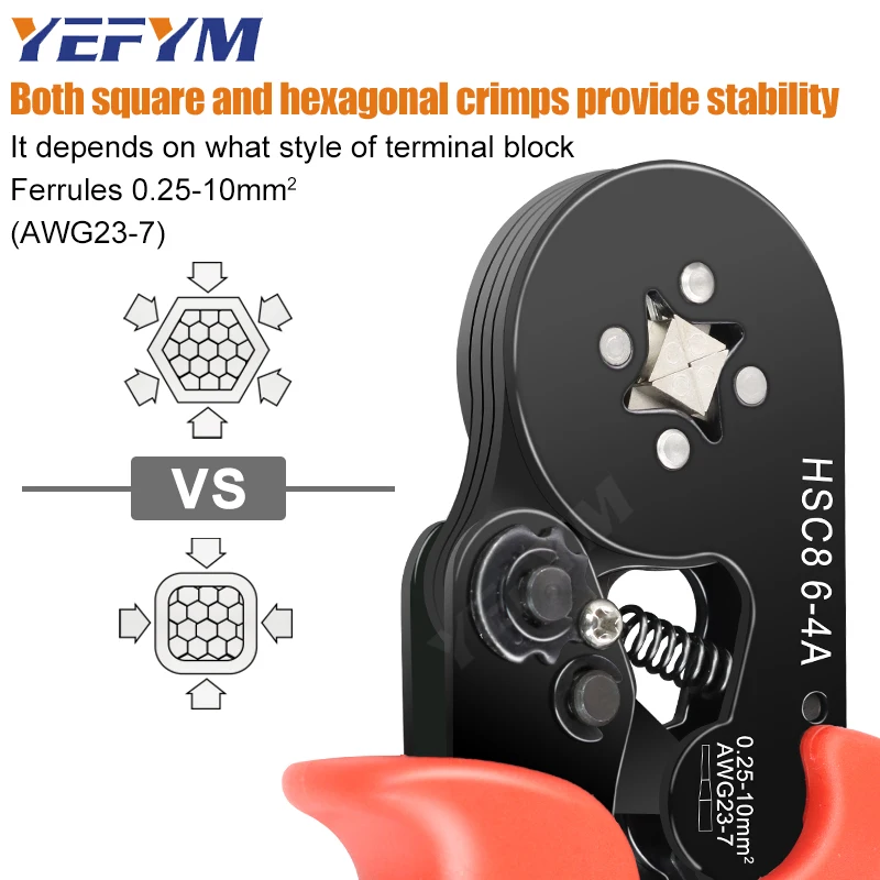Crimping Pliers Ferrule Sleeves Tubular Terminal Tools HSC8 6-4A/6-6A/16-6 Wire Crimper Household Electrical Sets