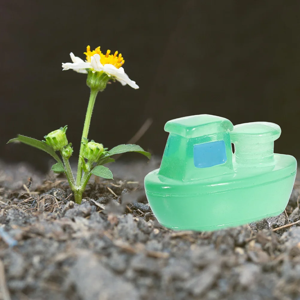 

12pcs Miniature Glow In The Dark Ornament Resin Tiny For Aquarium Bonsai Garden Micro Landscape Mini Cruise Ships Statues Small