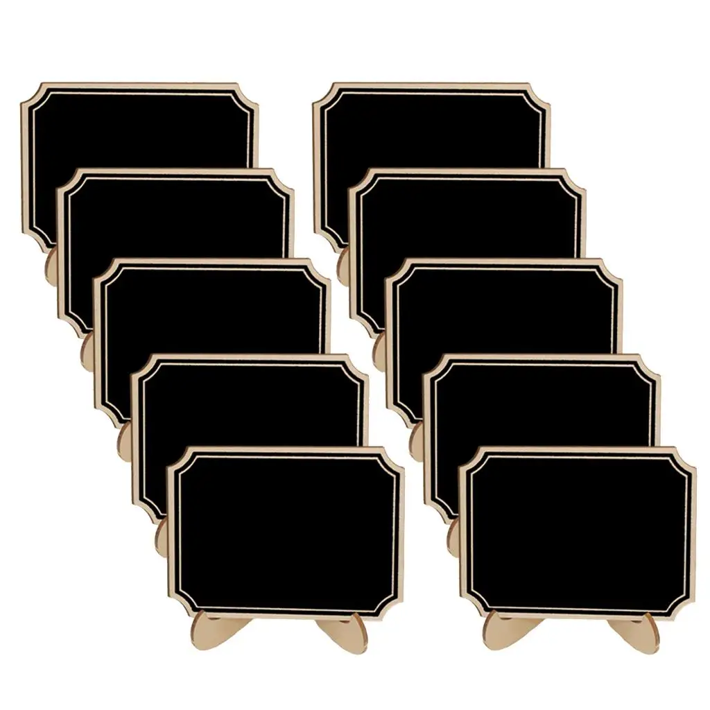 10 Stuks Houten Tafel Schoolbord Voor Bruiloft Tafeldecoratie 10X7.5Cm