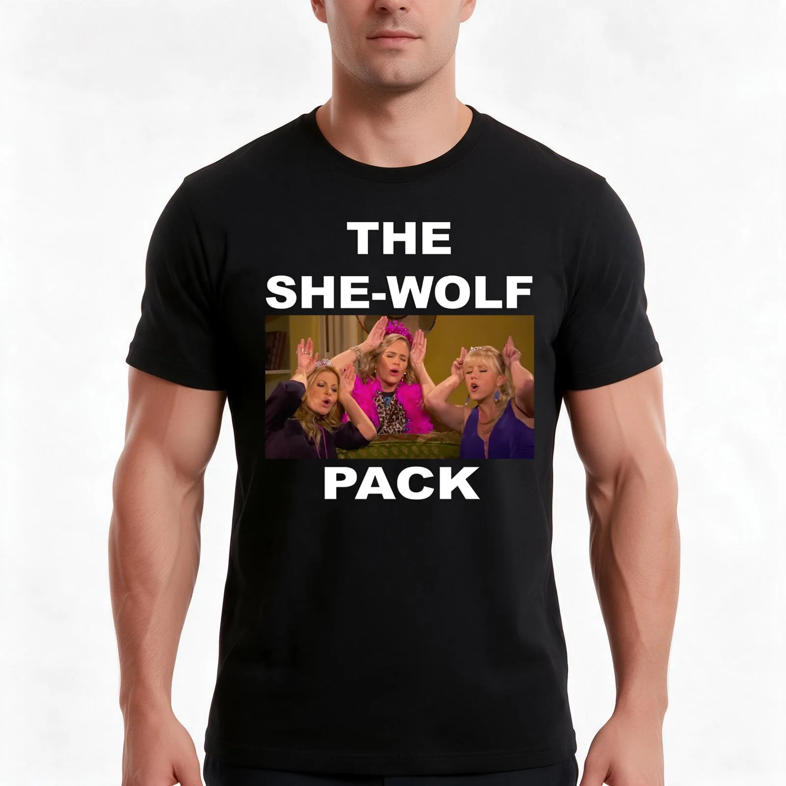 fuller house - she wolf pack T-Shirt Summer Casual Cotton Tee Oversized Streetwear Tops Vintage Graphic Print 100% Cotton