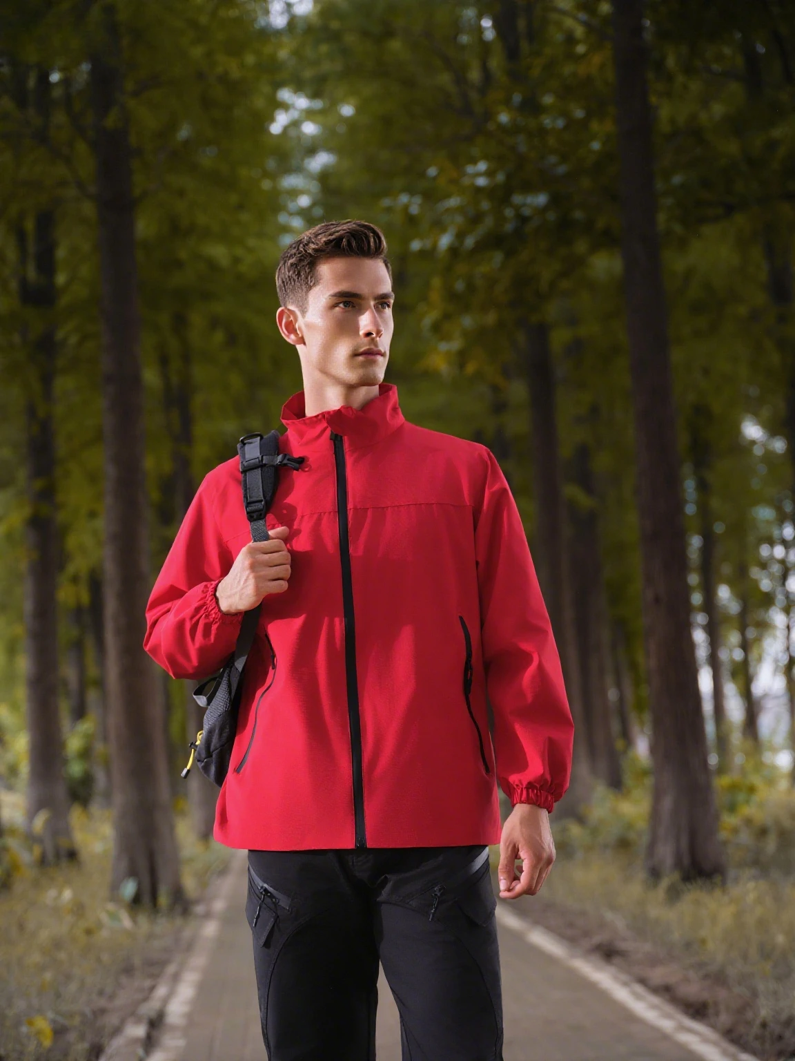 

Men's and Women's Outdoor Jackets Spring and Autumn Windproof Stand-up Collar Long-sleeved Zipper Coat Brand Sports Daily Top