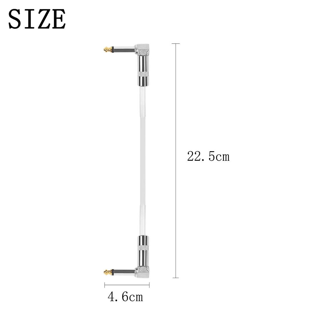 15cm Guitar Patch Cable 6 Pcs PVC Jacket Nickel Plated Right Angle Effect Pedal Cord Noiseless 6.35mm To 6.35mm Audio Cable