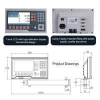 BIG LCD DRO 2 3 4 5 Axis Digital Readout 13 Languages Display YH800-2P YH800-3P YH800-4P YH800-5P TTL DB9