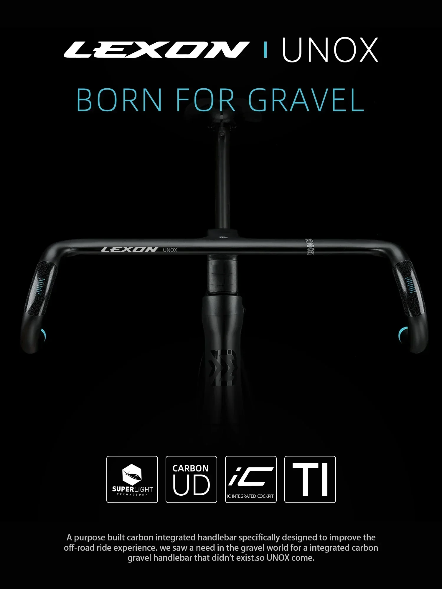 AliExpress Lexon LEXON Gravel Handlebar 28.6mm Carbon Fiber UNOX Road Bike Exotropism Handlebars Integrated Bicycle Bent Bar Bike Parts