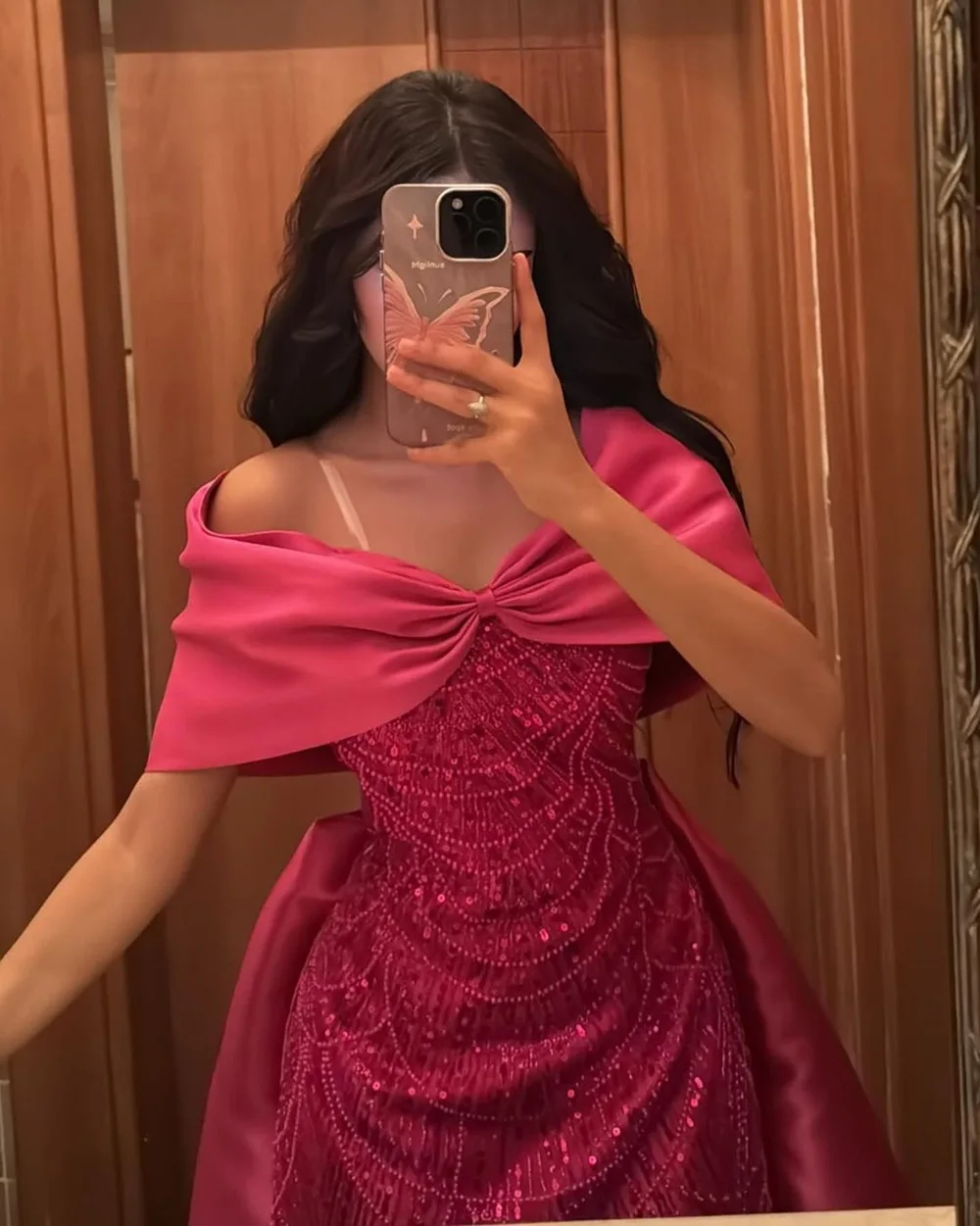 

Alinovia Elegant Mermaid Pearls Evening Dress for Women 2025 Off the Shoulder Long Formal Prom Wedding Party Gowns Customiezd