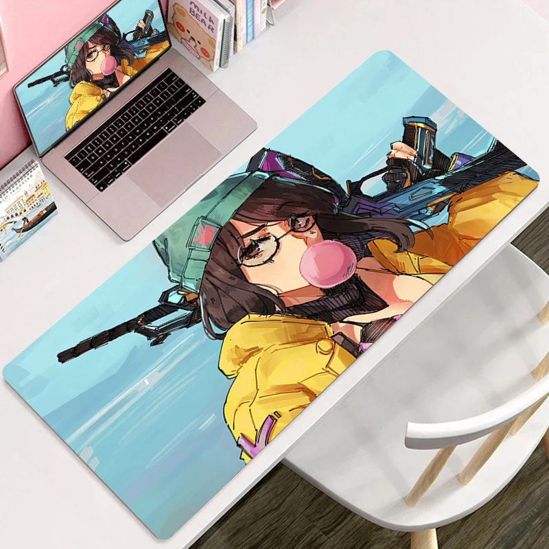 Killjoy Valorant Anime Table Mat Laptop Extended Computer Gaming Large Mouse Pad Office Rubber PC Deskmat Cute Keyboard Mousepad