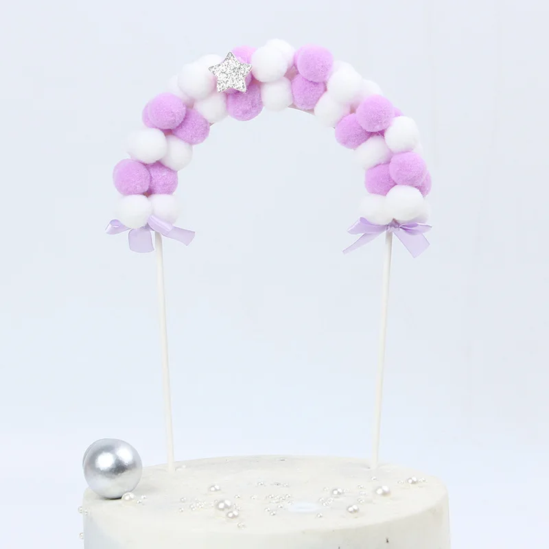 Décoration de gâteau nuages colorés, drapeau, ballon à Air chaud, joyeux anniversaire, mariage, Cupcake, fête de pâtisserie, décor de gâteau pour réception-cadeau pour bébé, bricolage