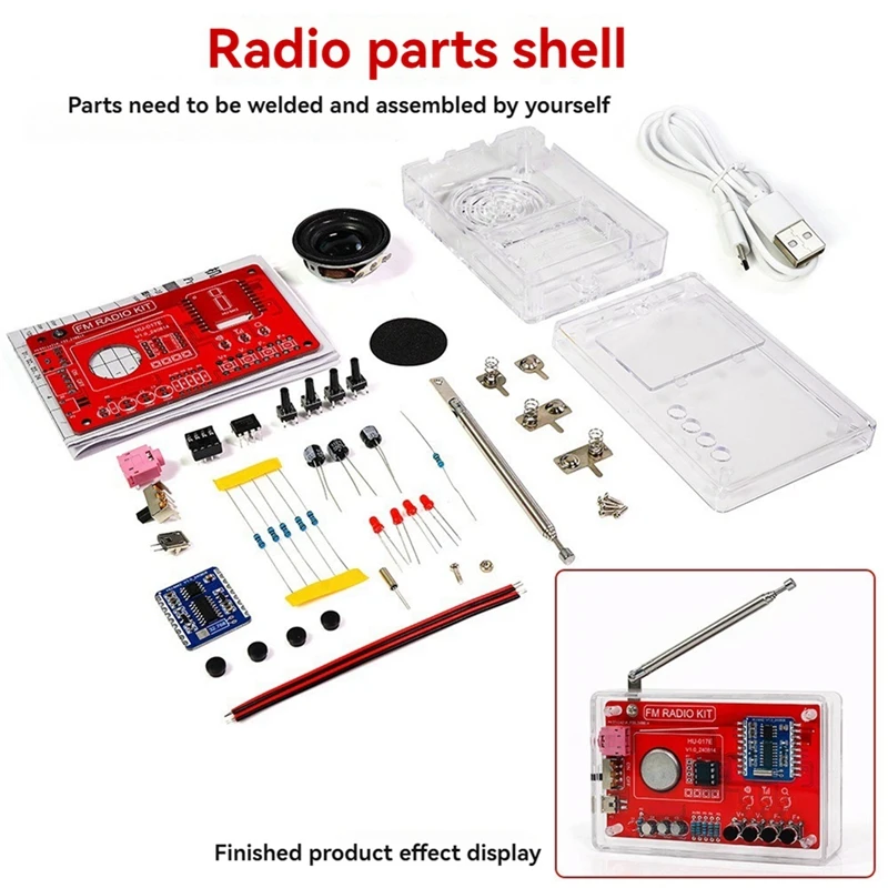 FM-радио DIY электронный комплект 87-108 МГц частота RDA5807 комплект для производства радио с антенной DIY проект пайки практика