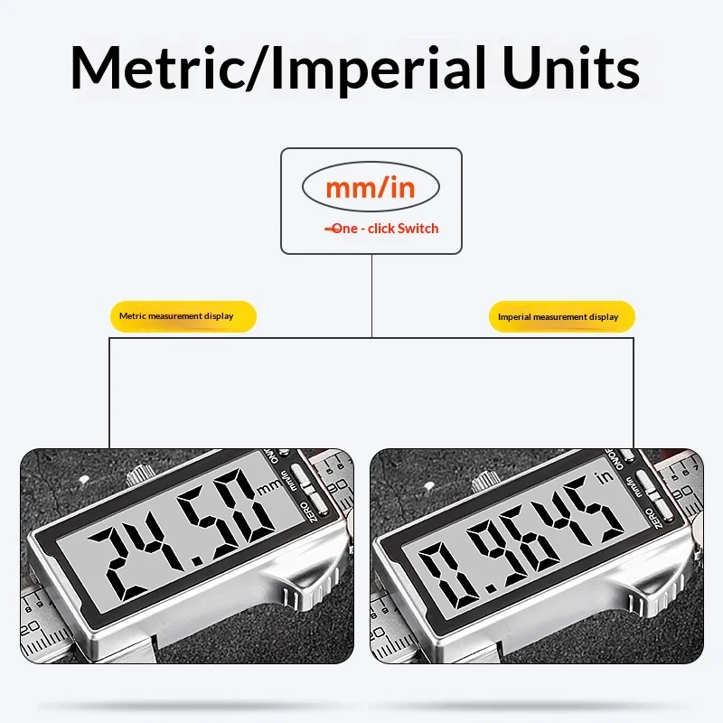 150/200/300mm Optional Digital Vernier Caliper High Precision Stainless Steel Waterproof Industrial Electronic Measuring Tool