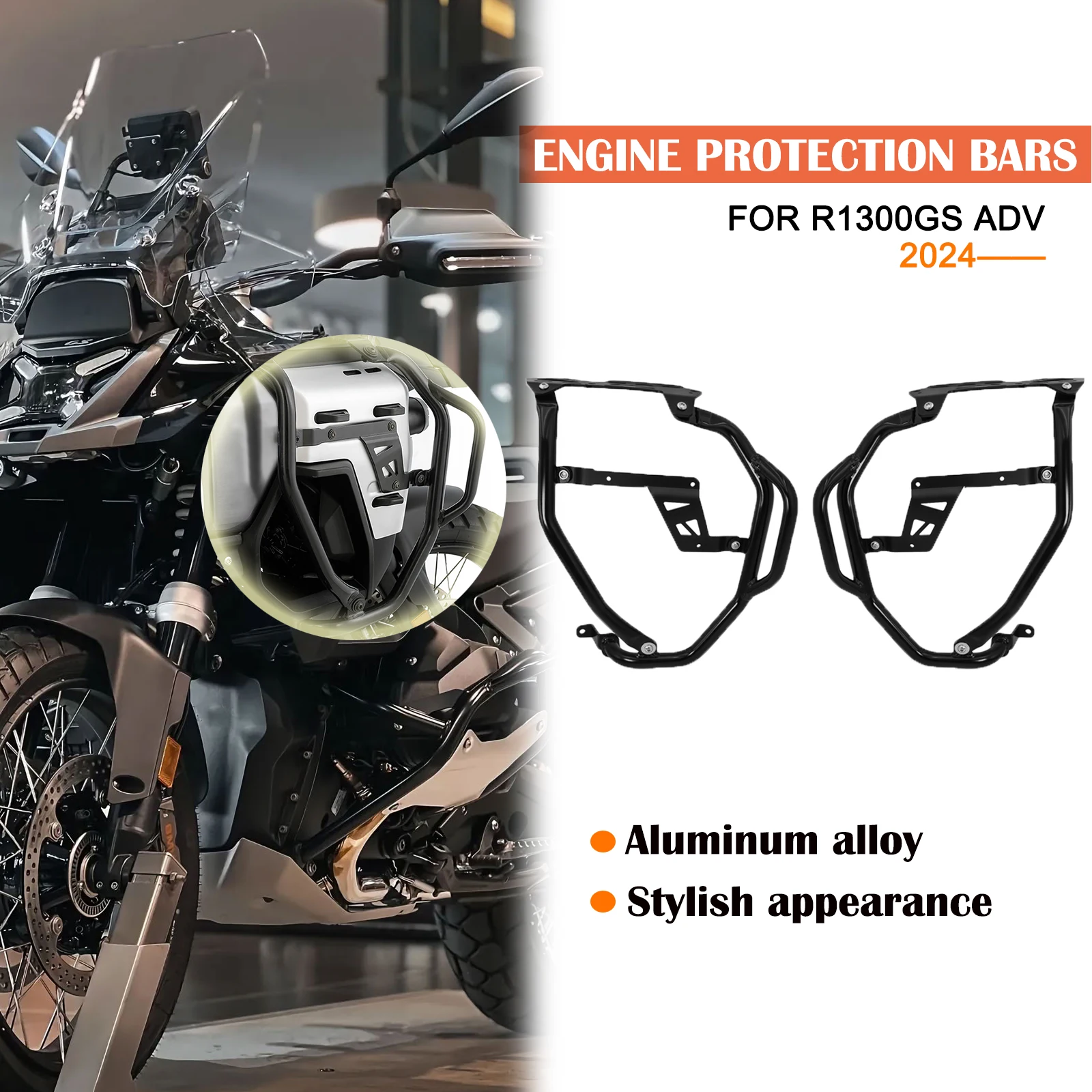 

Для BMW R1300GS ADV R 1300 GS Adventure 2024 2025 мотоциклетные дорожные защитные дуги двигателя Ultimate Tank Guard Bar Защита бампера