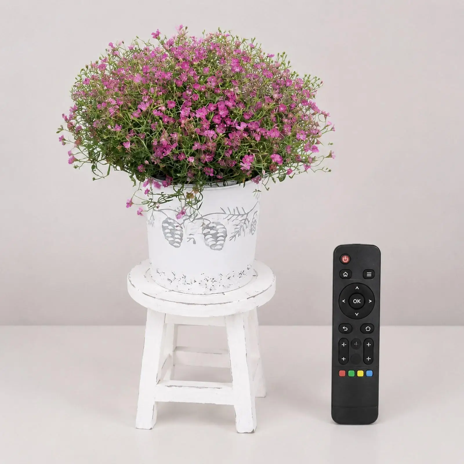 鉢植え用ラック、植木鉢ライザーホルダー、小型丸型ディスプレイスタンド、素朴なプランターホルダー、テーブル用フラワーシェルフ、家庭菜園装飾用
