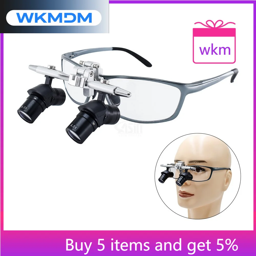 

den tal Ergo2 48 ° Optical Loupes 4X Magnifier for Oral Surgery Prevent Bending and Lowering the Head den tistry Tool